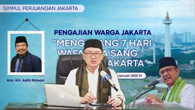 Gubernur Anies Baswedan Hadiri Peluncuran Pengajian Warga Jakarta Secara Daring